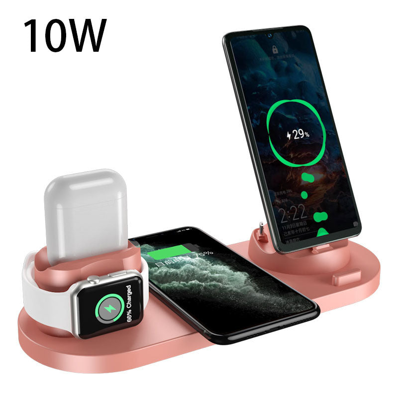 Wireless Charger Fast Charging Pad For Phone Watch 6 In 1 Charging Dock Station
