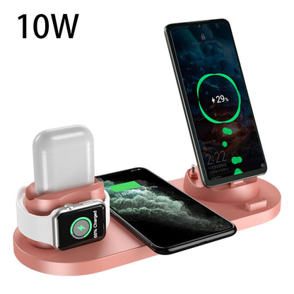 Wireless Charger Fast Charging Pad For Phone Watch 6 In 1 Charging Dock Station