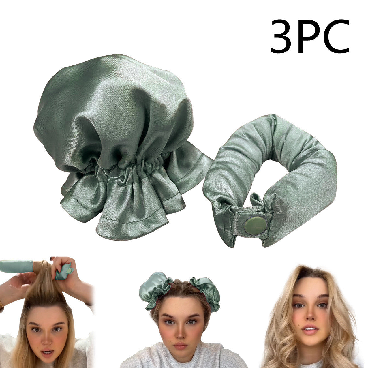 Heatless Curl Stick With Cloth Cover Headband Hair Style Tools