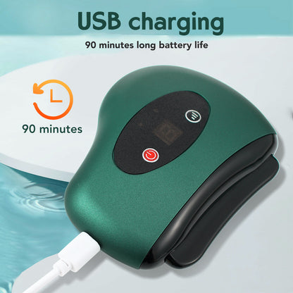 Eletric Bianstone Gua Sha Board Hot Compress Vibration Back Facial Massager Lymphatic Drainage Neck Face Skin Lift