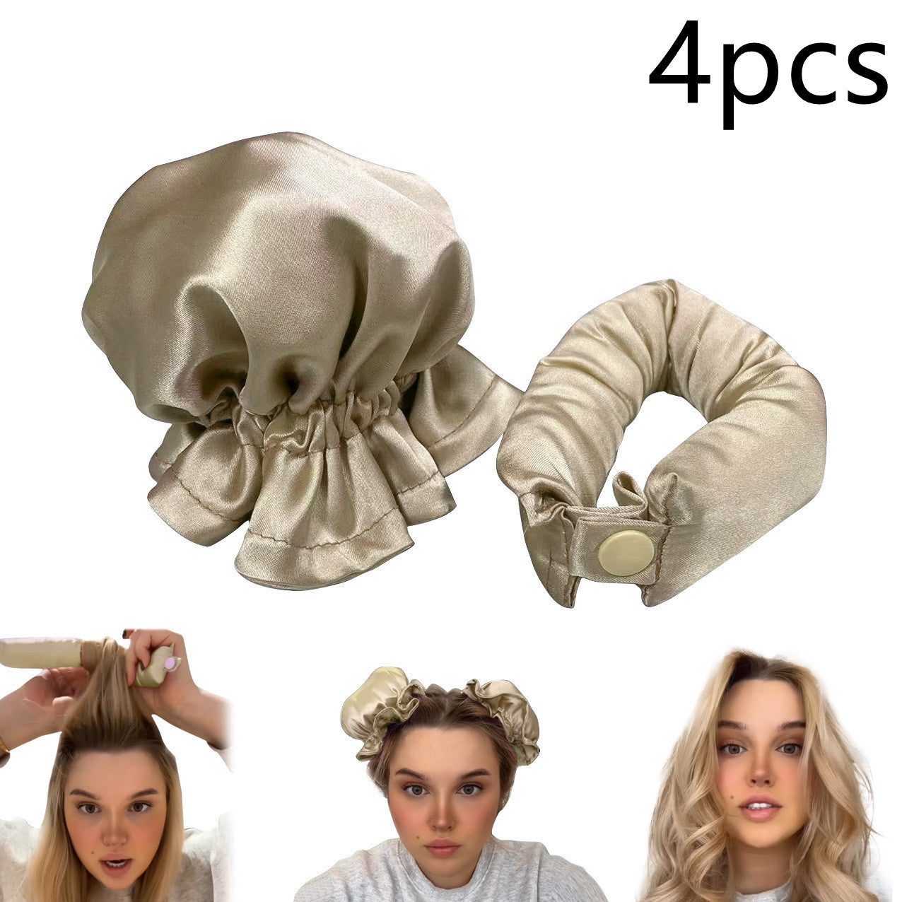 Heatless Curl Stick With Cloth Cover Headband Hair Style Tools
