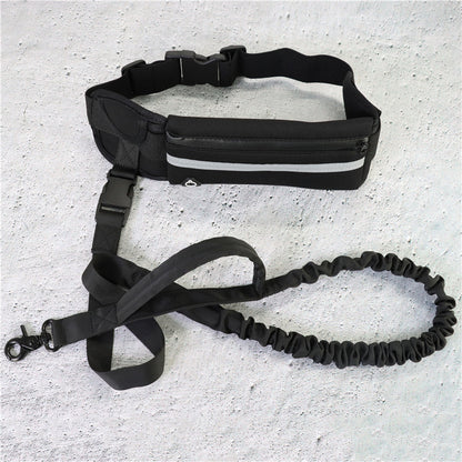 Hands Free Leash Walking And Training Belt With Shock Absorbing Bungee Up To 180lbs Large Dogs Phone Pocket And Water Bottle Holder