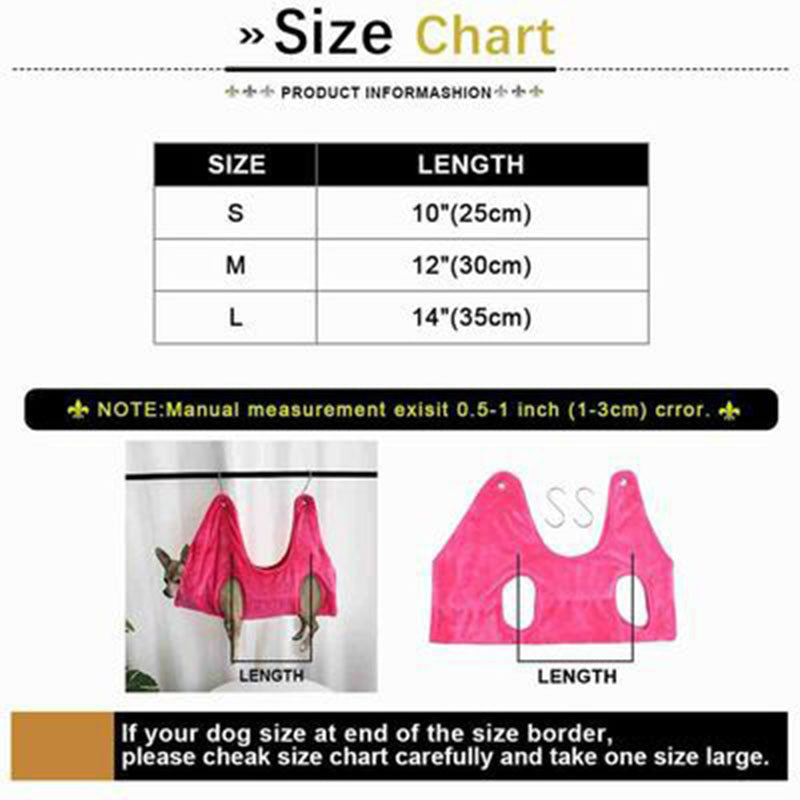 Pet Dog Cat Grooming Hammock Harness Breathable