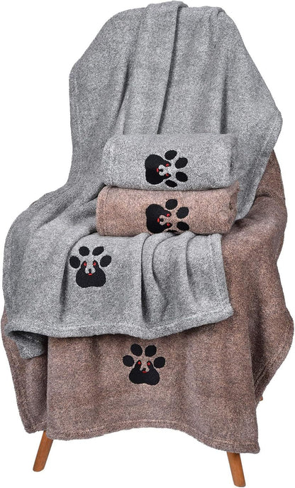 Super Absorbent Dog Bath Towels Fast Drying - Soft Microfiber