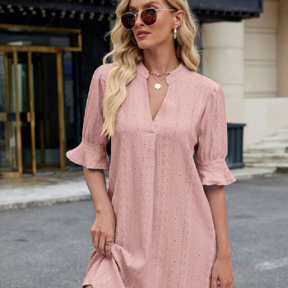 Casual Bell Sleeve Dress Women