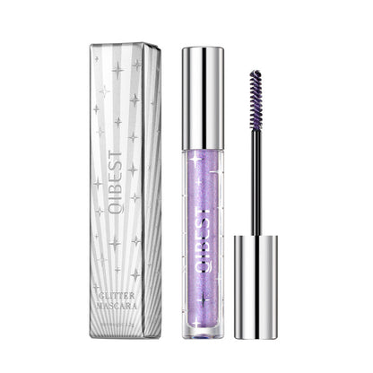 Violet Glitter Lash Mascara Thick Shiny Makeup Waterproof Fast Dry Black