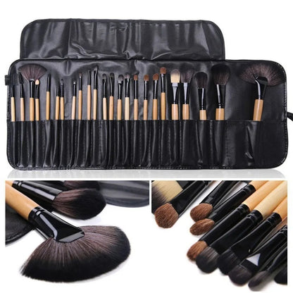 24 Pcs Makeup Brush Sets Cosmetics Eyebrow Powder Foundation Shadows Make Up Tools