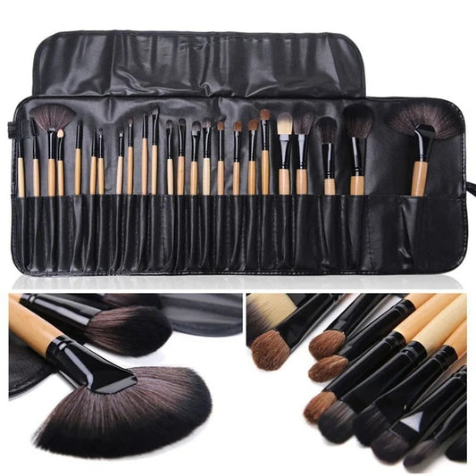24 Pcs Makeup Brush Sets Cosmetics Eyebrow Powder Foundation Shadows Make Up Tools