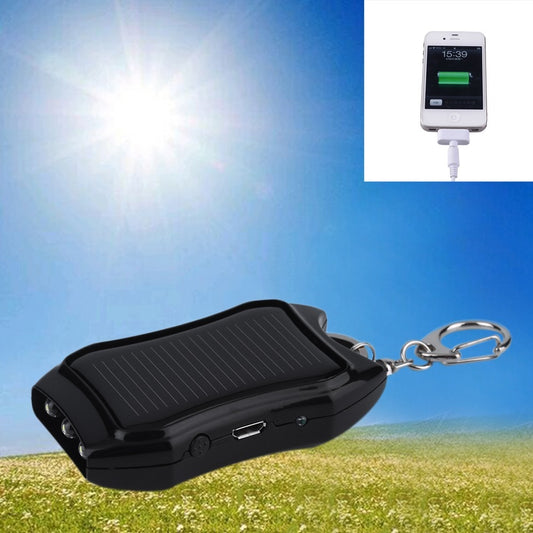 Solar Mobile Phone Power Bank  Flashlight Keychain