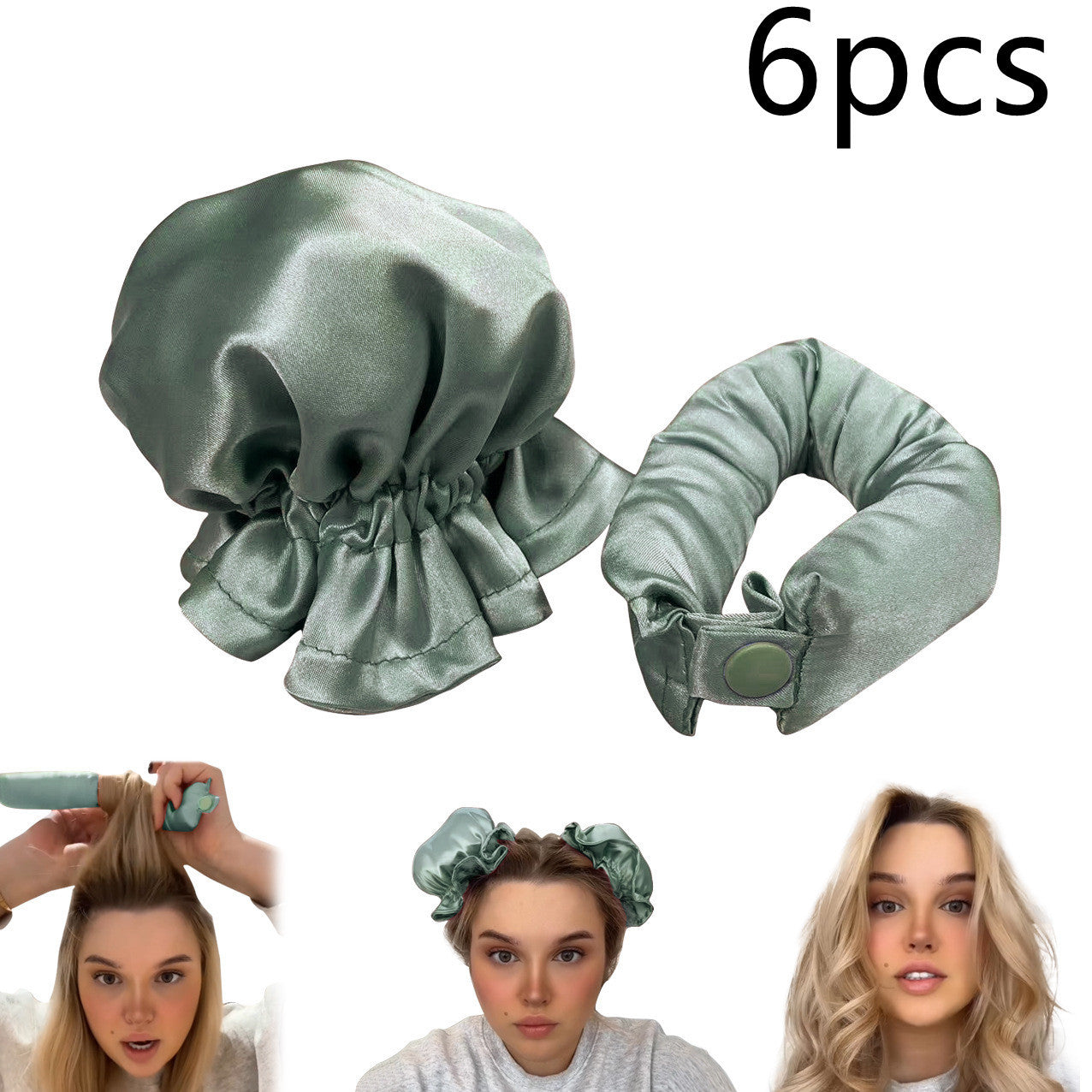 Heatless Curl Stick With Cloth Cover Headband Hair Style Tools