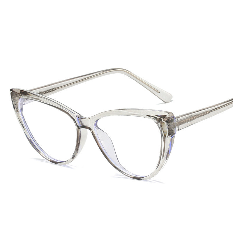 Leg Cat Eye Anti-blue Light Flat Bottom Glasses