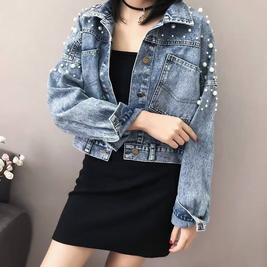 Short Denim Coat Women's Slimming
