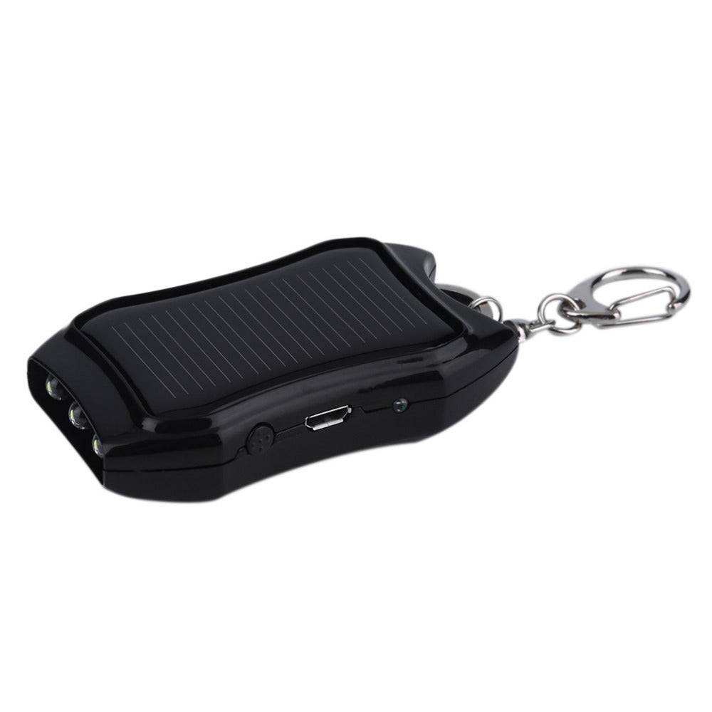 Solar Mobile Phone Power Bank  Flashlight Keychain