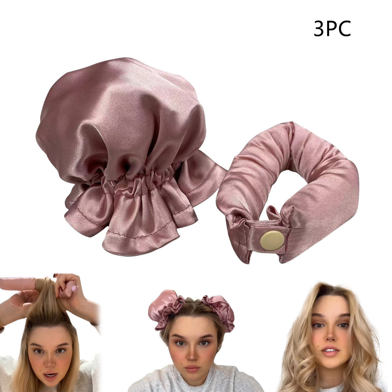 Heatless Curl Stick With Cloth Cover Headband Hair Style Tools