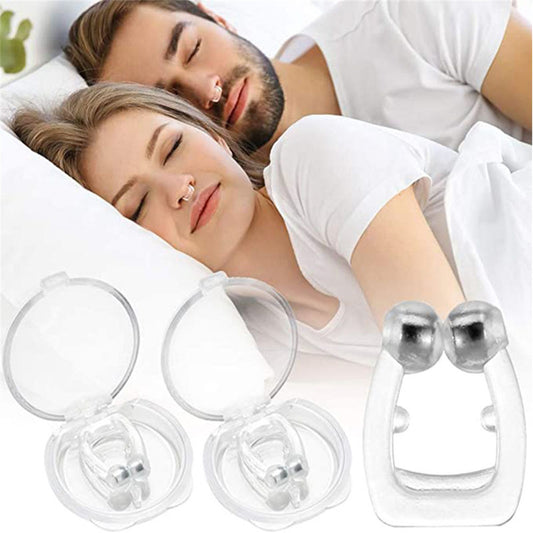 Silicone Magnetic Anti Snore Nose Clip Sleep Tray Sleeping Aid Apnea Guard