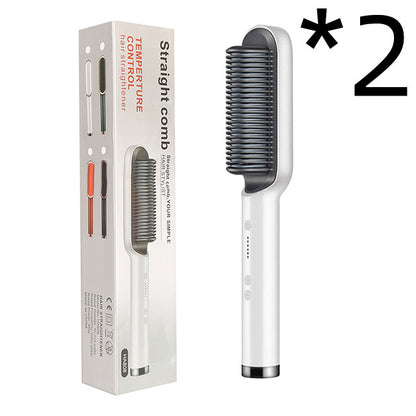 2 In 1 Hair Straightener Hot Comb Curling Electric Hair Brush